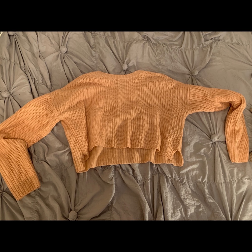 Light Pink Cropped Sweater - Picture 2 of 2